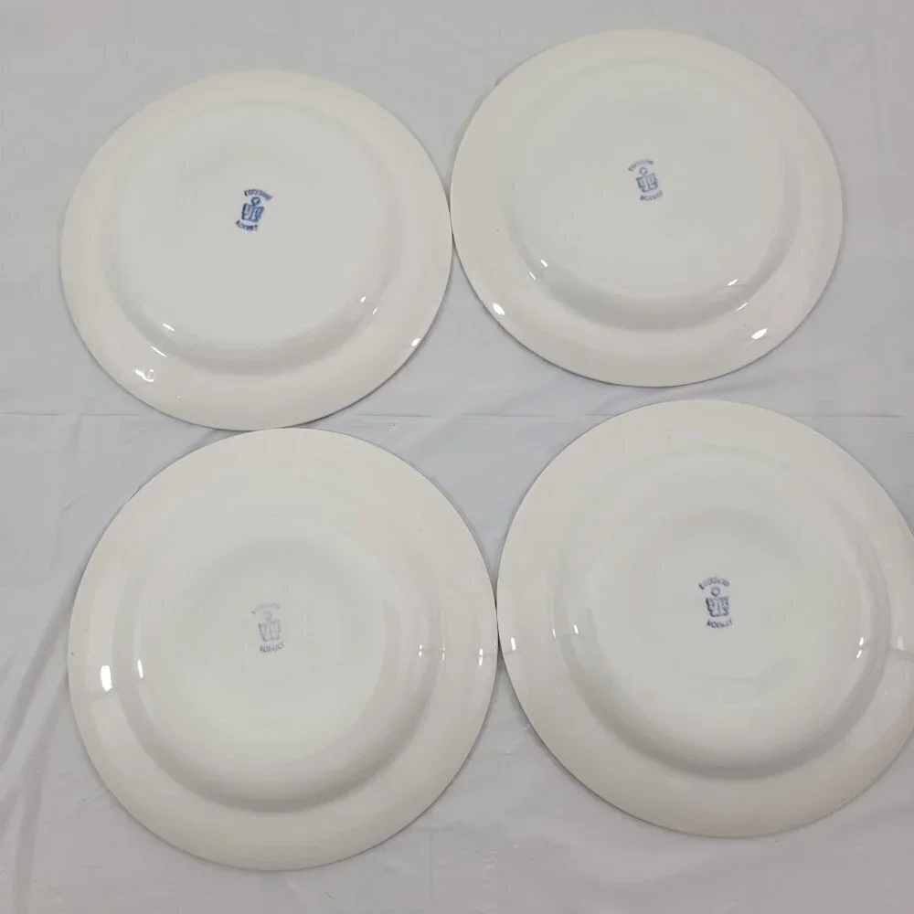 Vtg Egersund Norway TANA Brown Retro Appetizer Dessert Bread & Plates – Set of 4